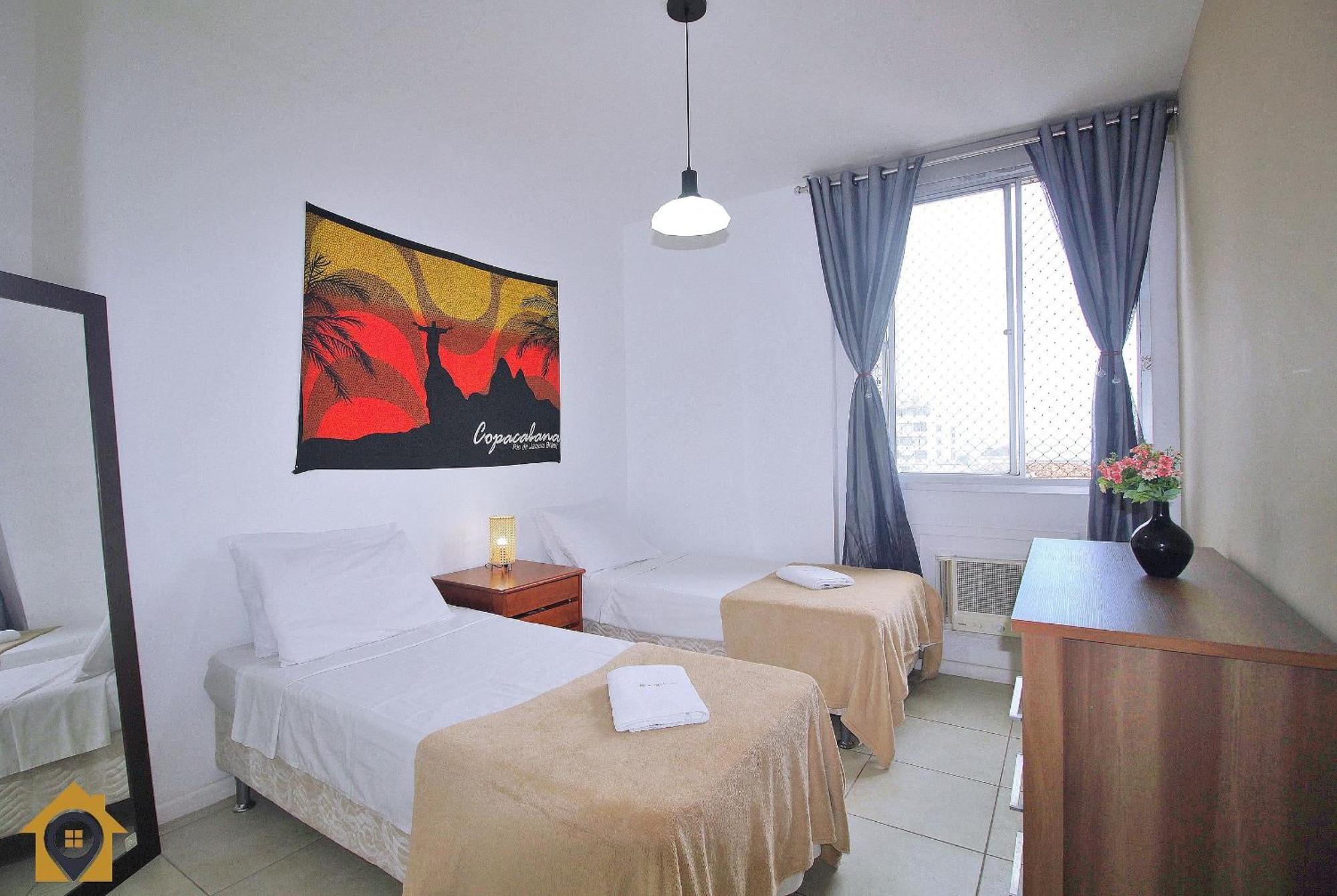 Amplo 2 Quartos Com Vista Mar: 300m Da Copacabana Apartamento *